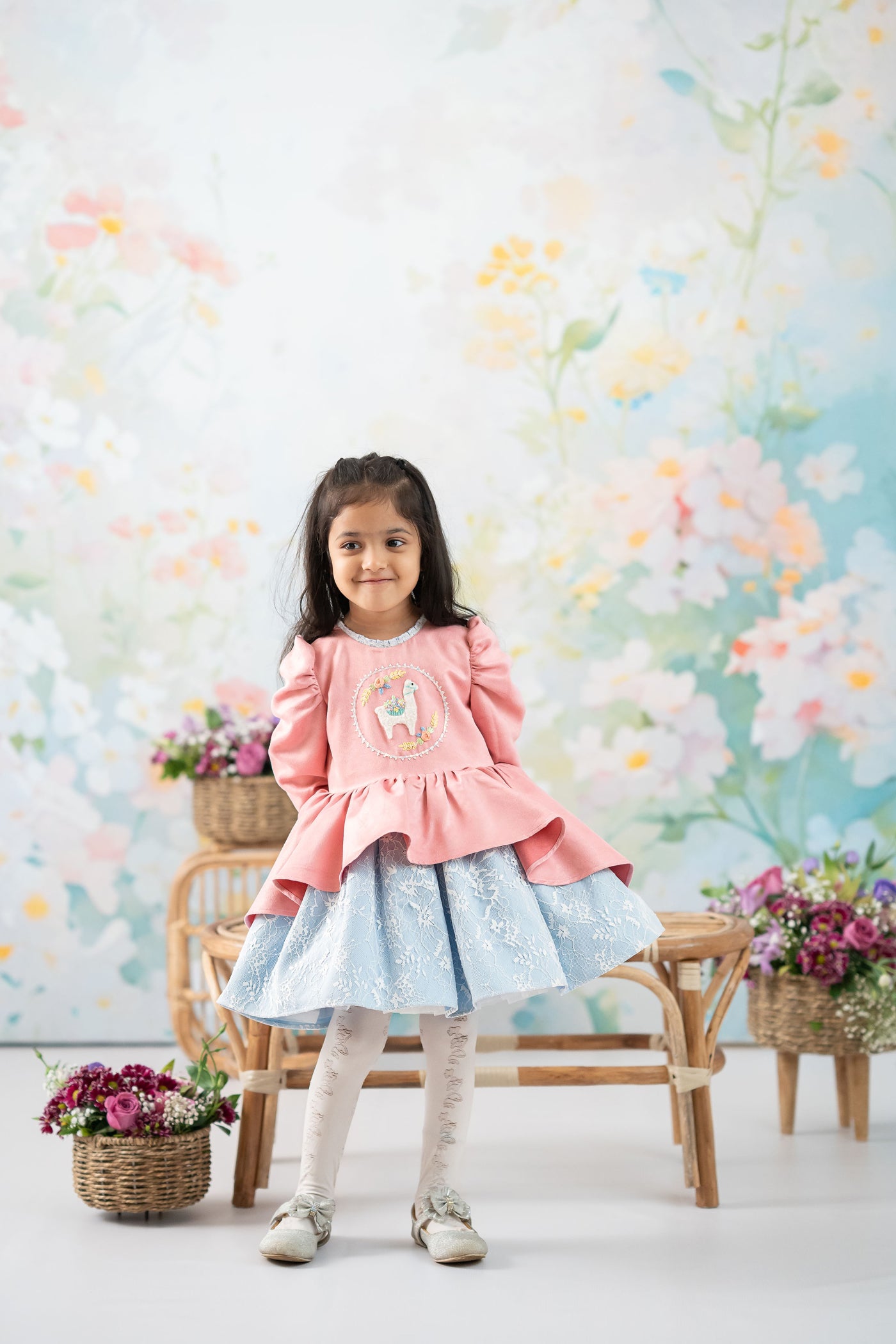 Blush Llama Heirloom Dress