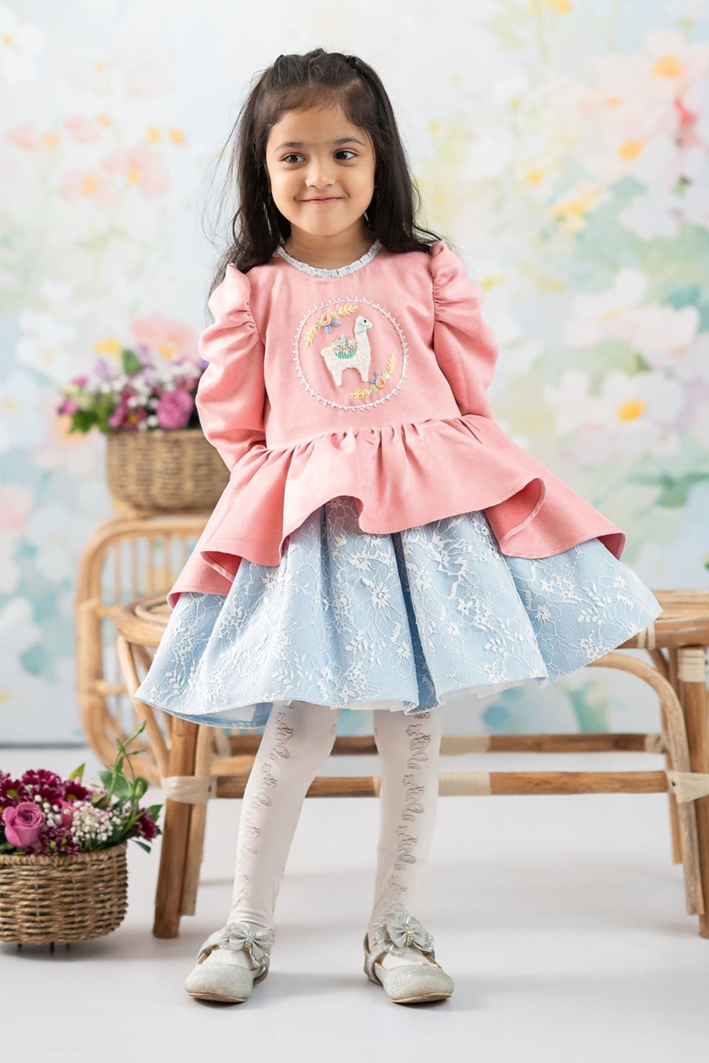 Blush Llama Heirloom Dress