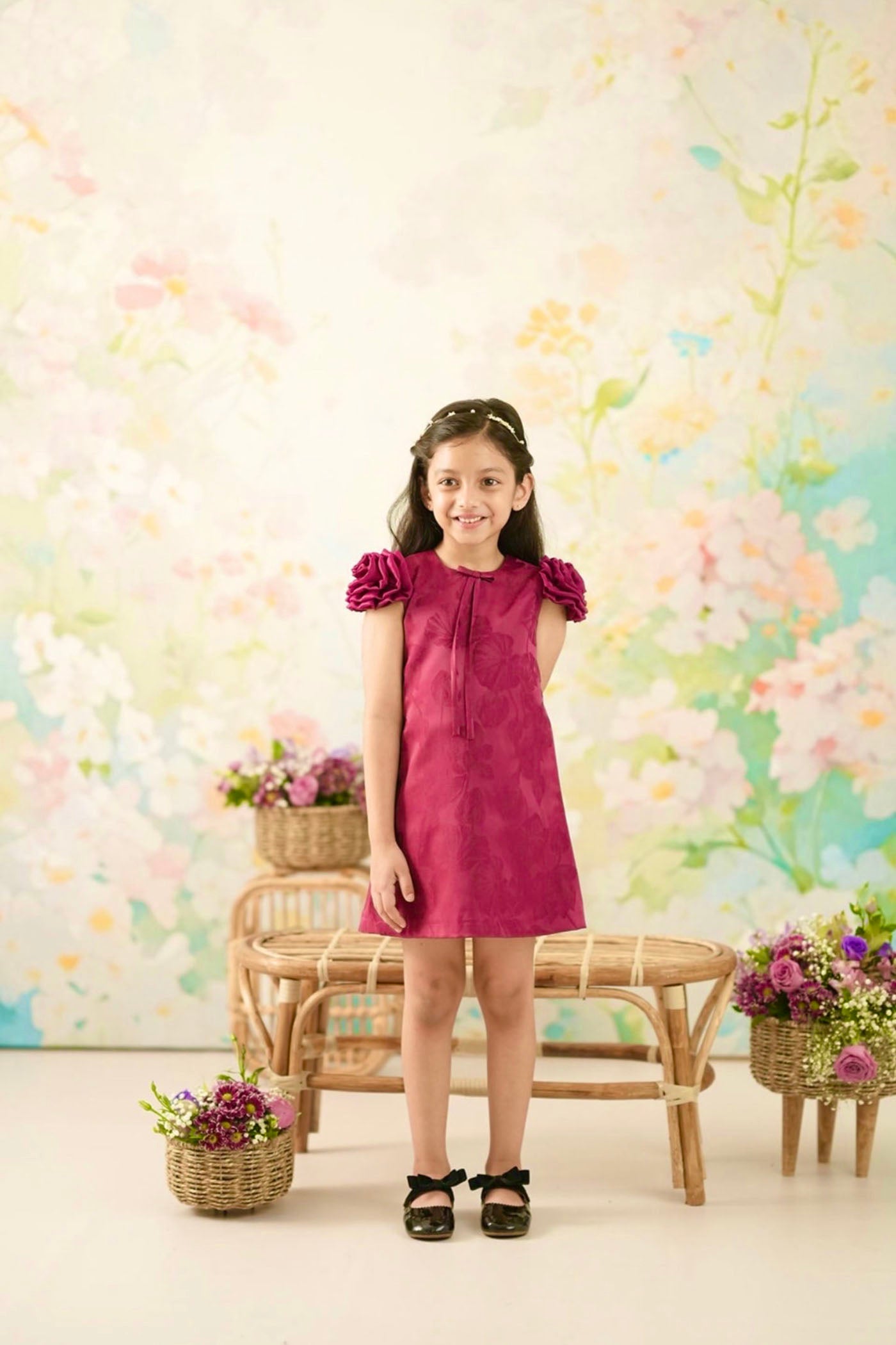 Mulberry Flutter Dress