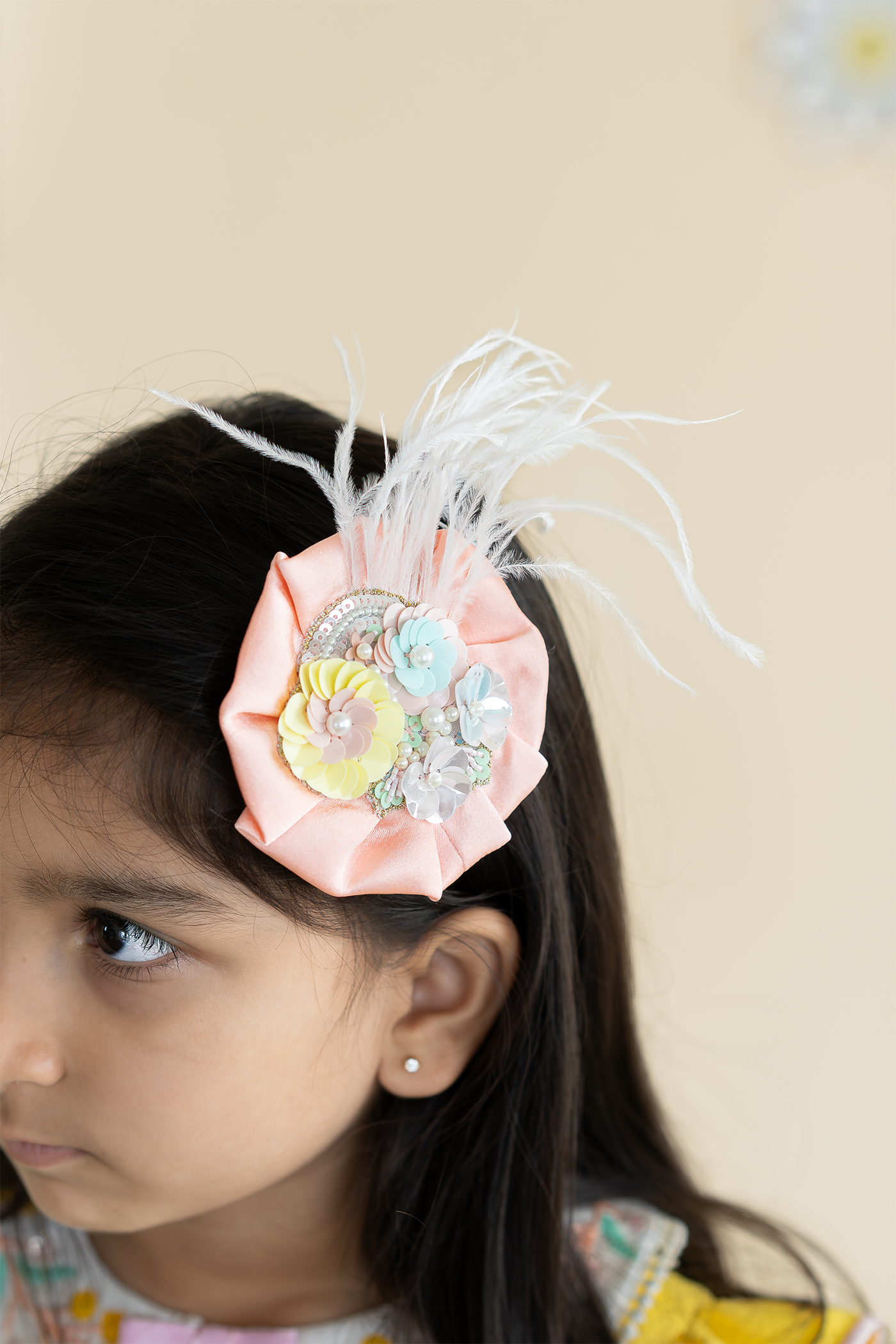 Candy Cloud Hairclip-Peach