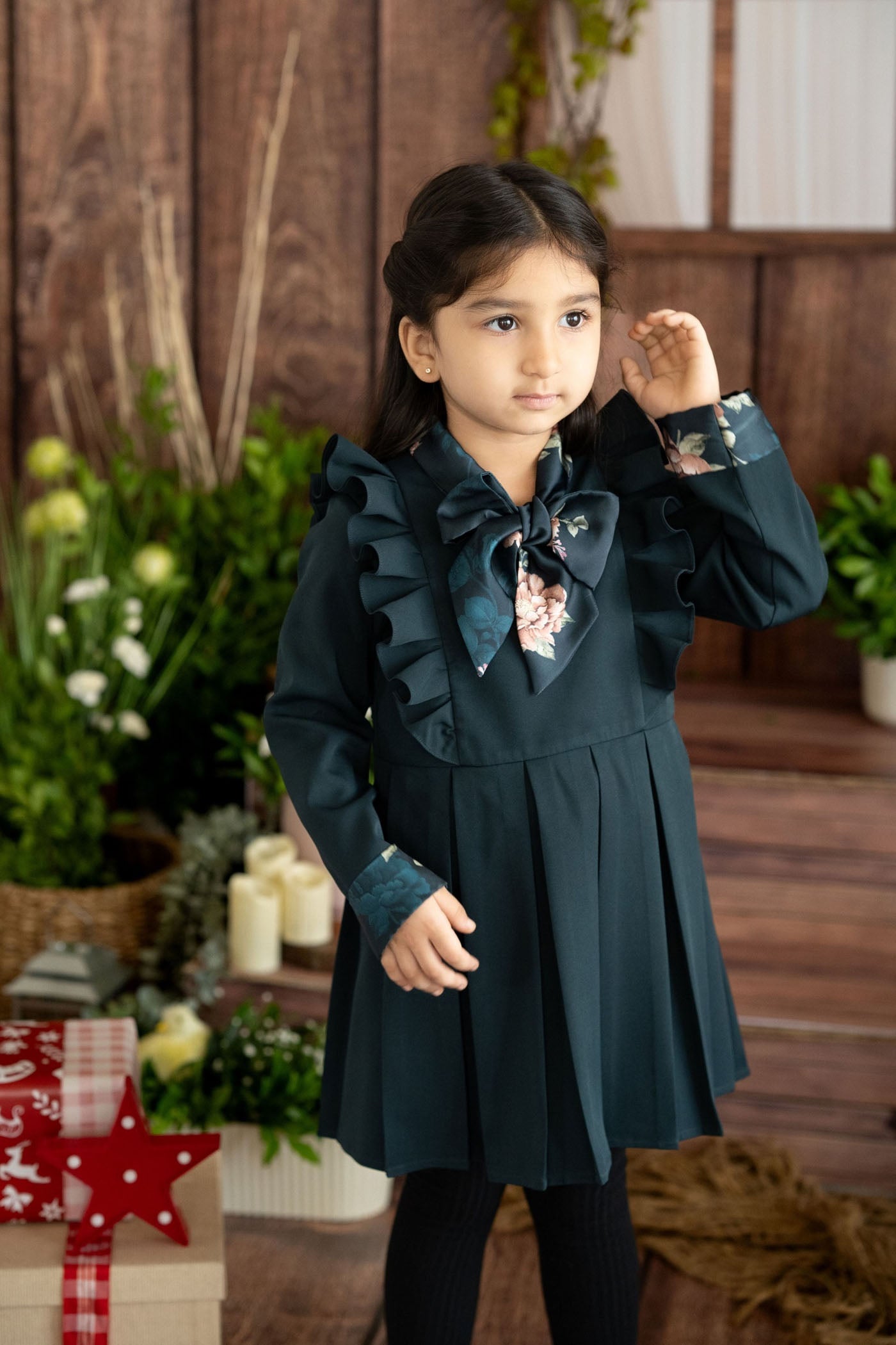 Dewberry Dress- Dark Green (RTS)