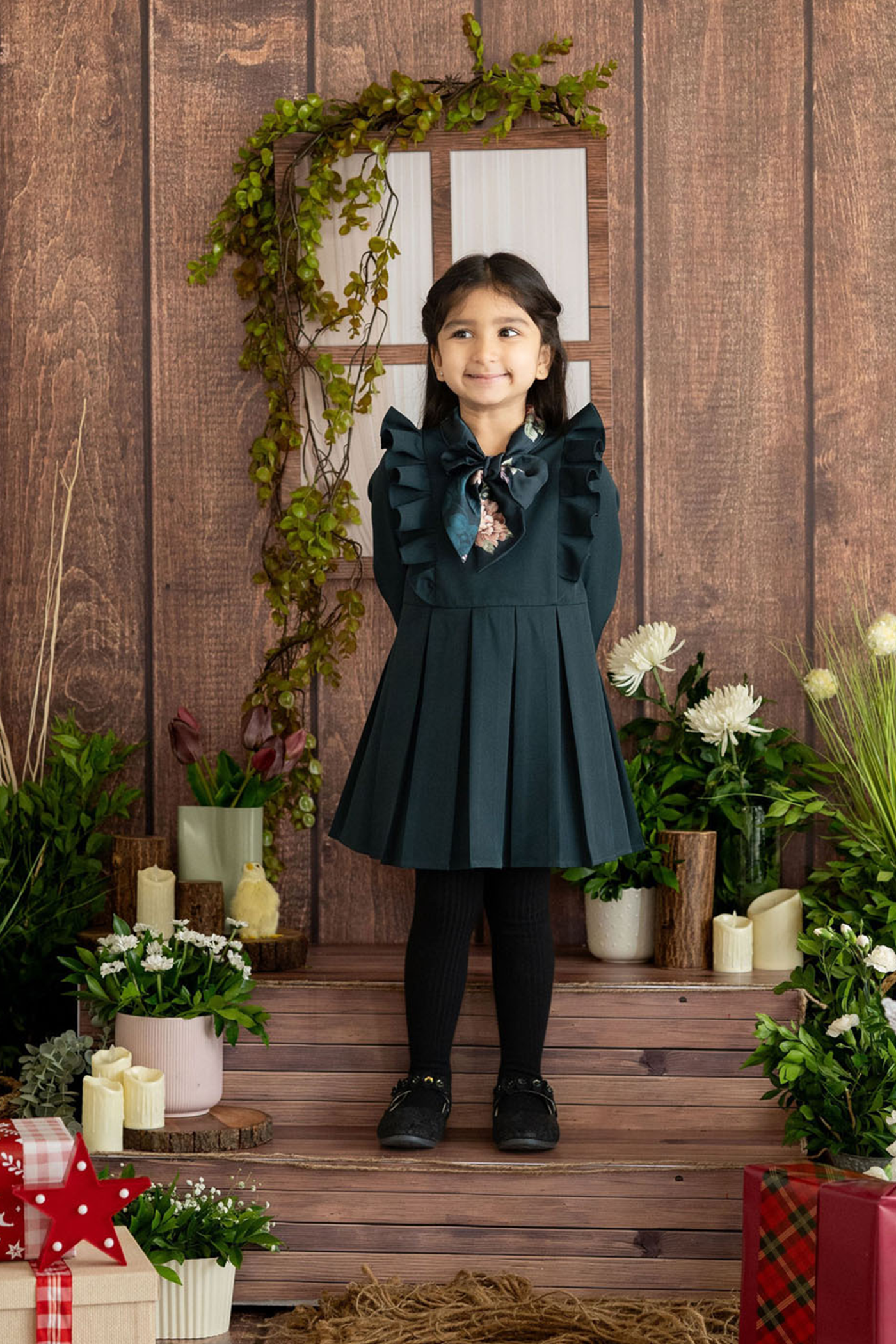 Dewberry Dress- Dark Green (RTS)