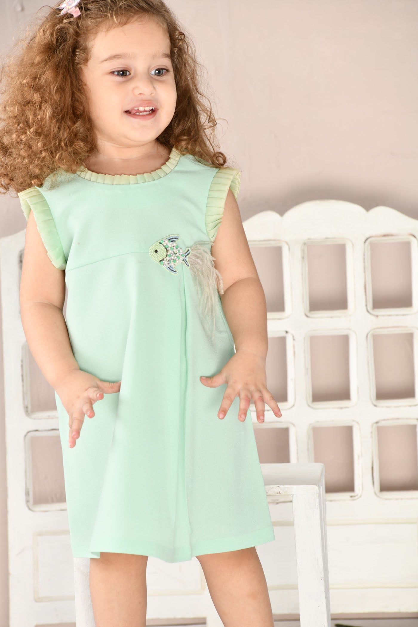 Mehrab Dress- Mint Green